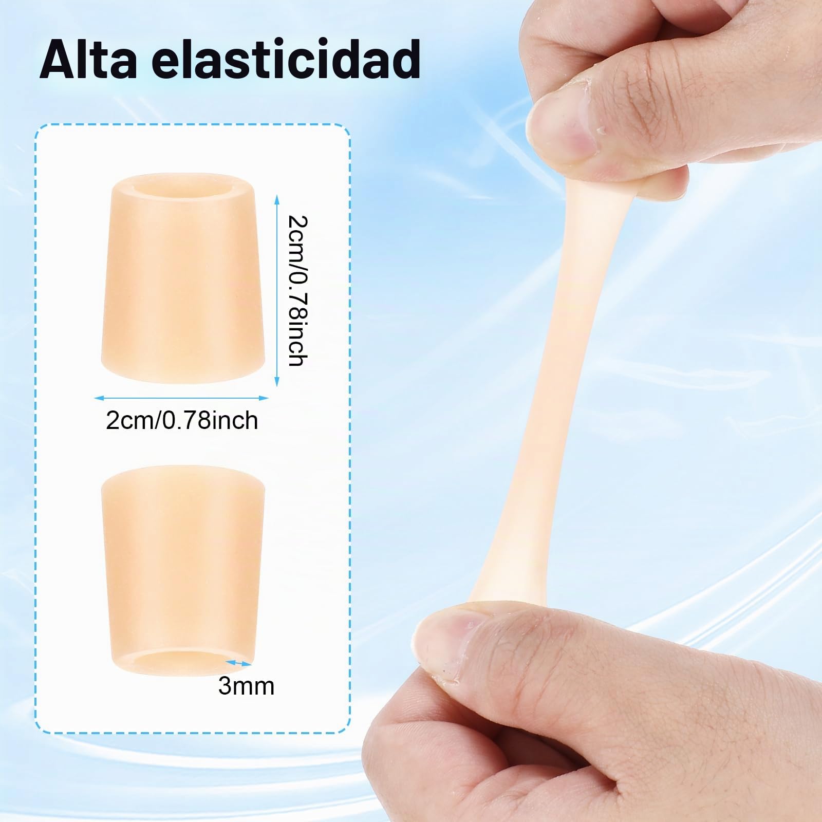 24 fundas de silicona para dedos de los pies, almohadillas protectoras de gel suave para dedos de los pies, protectores de maíz, almohadillas de tubo para dedos de los pies en martillo, callos y