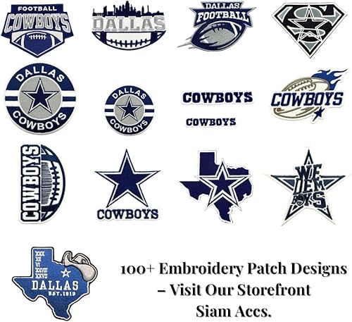 Miniatura 3 de Siam Accs - Parche bordado con logotipo de fútbol americano para fanáticos del fútbol americano, planchar para ropa, mochilas, jeans, motocicleta,