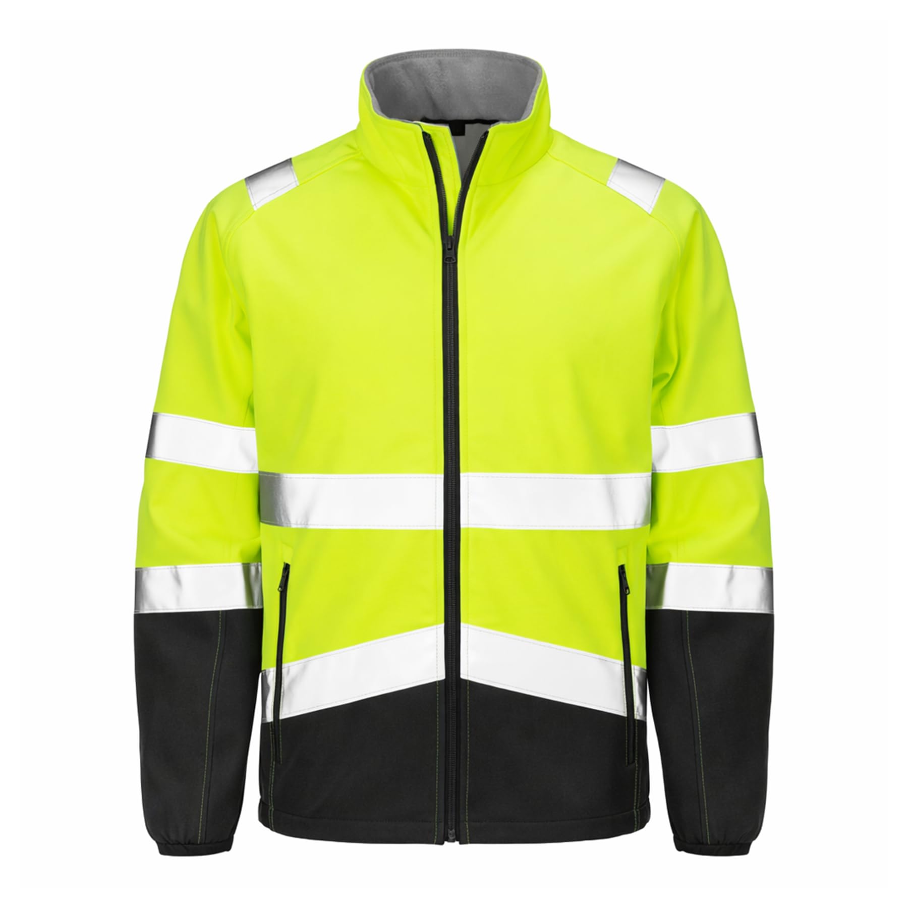 Herren Softshell Sicherheitsjacke personalisierbar mit Logo oder Text | Wasserdicht | 100% Polyester | S–4XL | bedruckte Arbeits- & Firmenjacke - 2