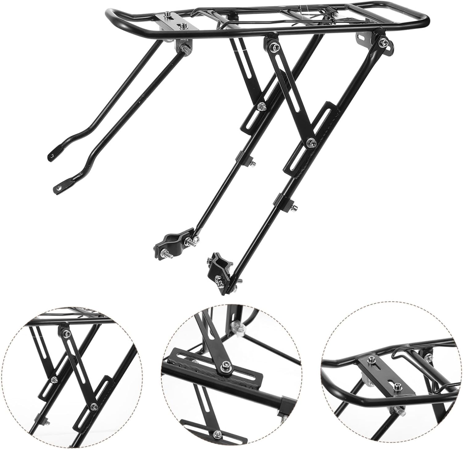 UPKOCH Bicycle Rear Seat Frame Metal Rack for Mountain Bikes Durable Cargo Storage for Adult Bikes Easy Installation Quality