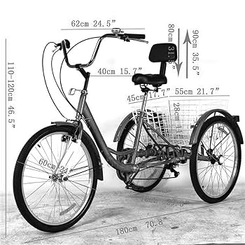 Amazon.co.jp: 三輪自転車 大人の三輪車 30インチ大人のトライク