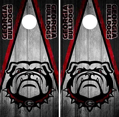 Georgia Bulldogs Cornhole Wrap Skin Vinyl Game Art Sticker Decal Vintage DT14 (Laminated)