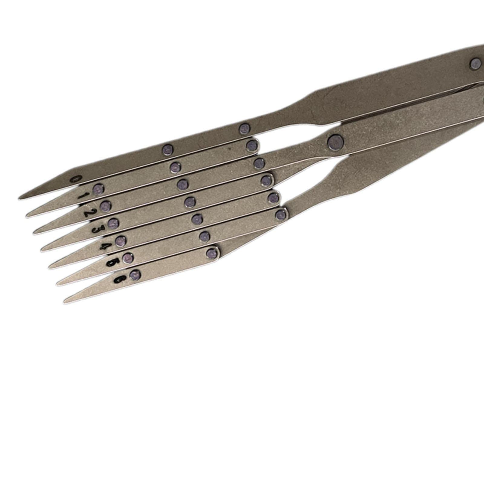 2 set di righello da cucito estensibile equidistante per marcatura tendaggi guida righello a 7 punti