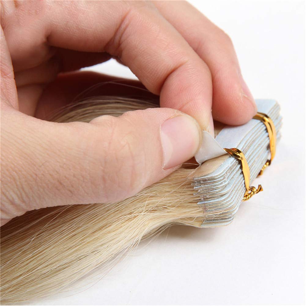 24-Inch Remy Human Hair Tape-In Extensions, 50g, Reusable, Hand-Tied Weft Amazon.com : Hairro Remy Tape in Human Hair Extensions 24  main image 2