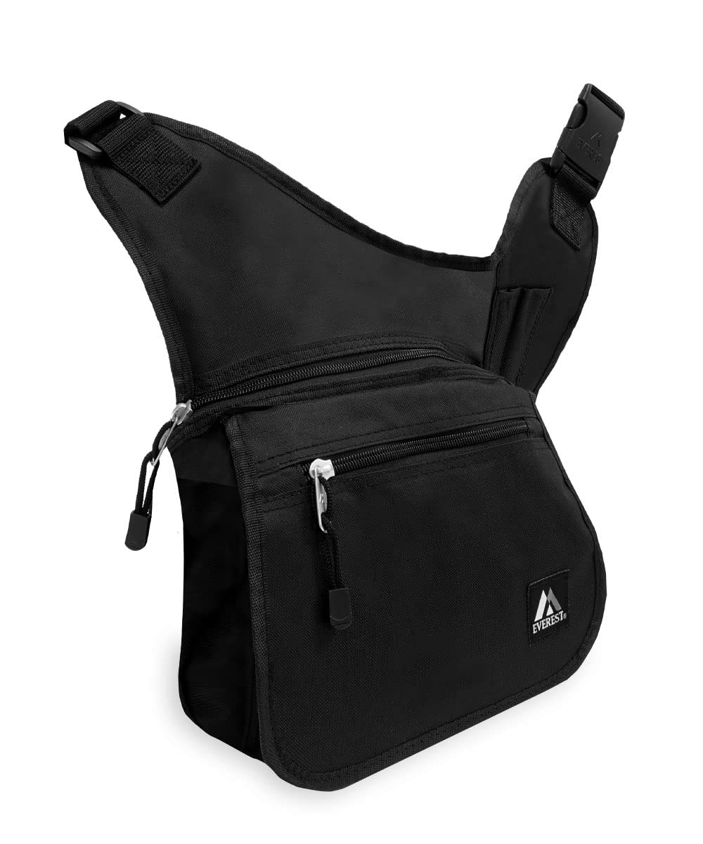 Everest Messenger Bag - Medium, Black, One Size