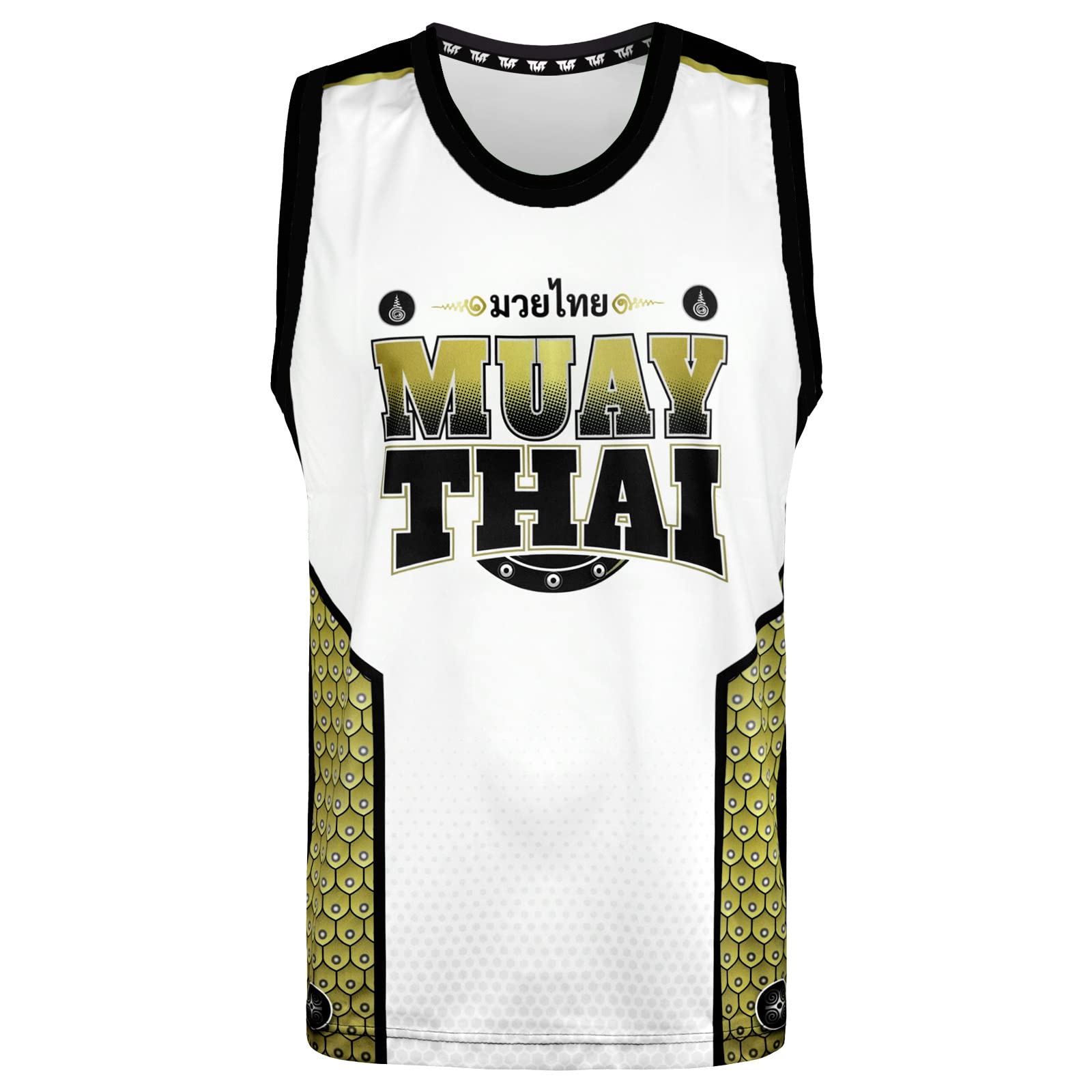 Tuff Sport Canottiera da Muay Thai, da boxe, senza maniche, per palestra, fitness e allenamento
