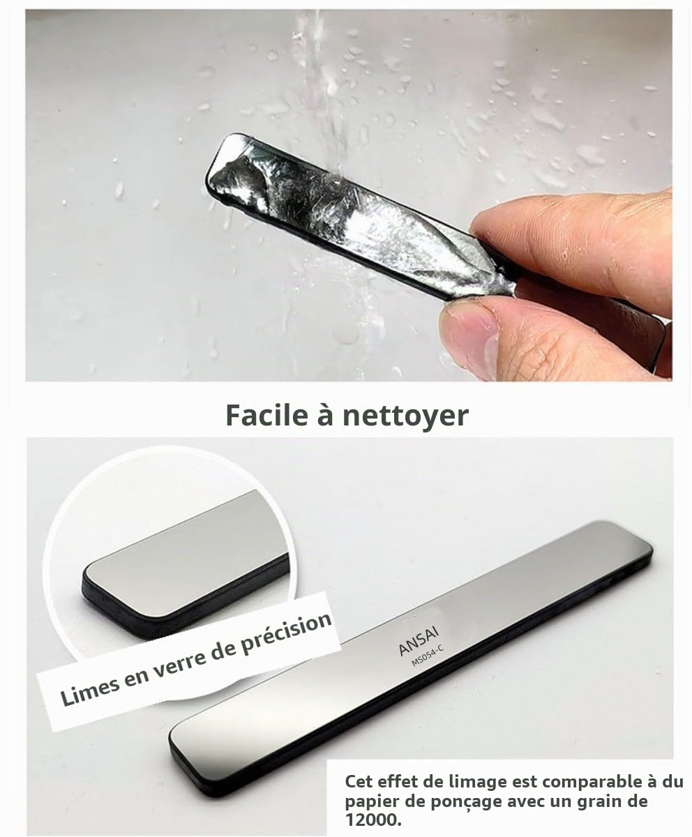 ANSAI Lot de 3 limes de polissage de verre pour modèle réduit #8000#10000