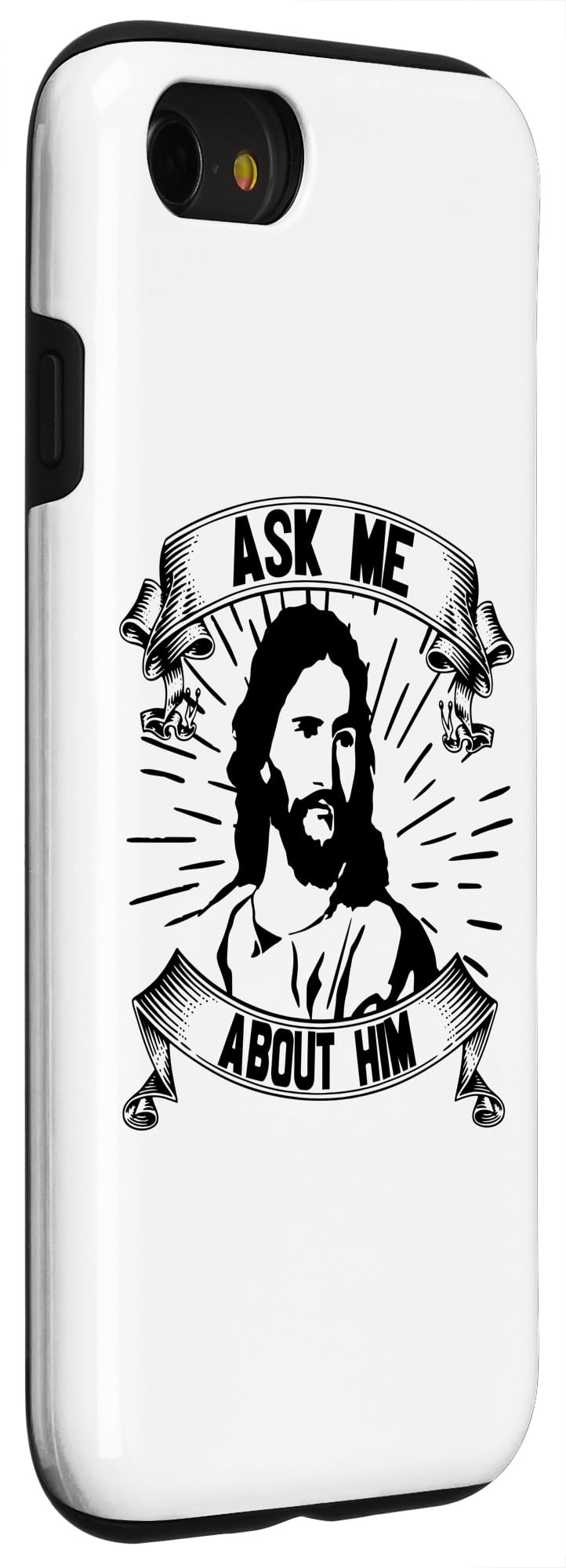 iPhone SE (2020) / 7 / 8 Ask Me About Him Jesus Christian Easter Men Women Mom Dad Case - Image 3
