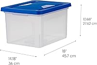 Vista 2 de IRIS USA Caja de archivos, caja organizadora de archivos de plástico con tapas, archivo de carta/legal, caja de documentos importantes, contenedor