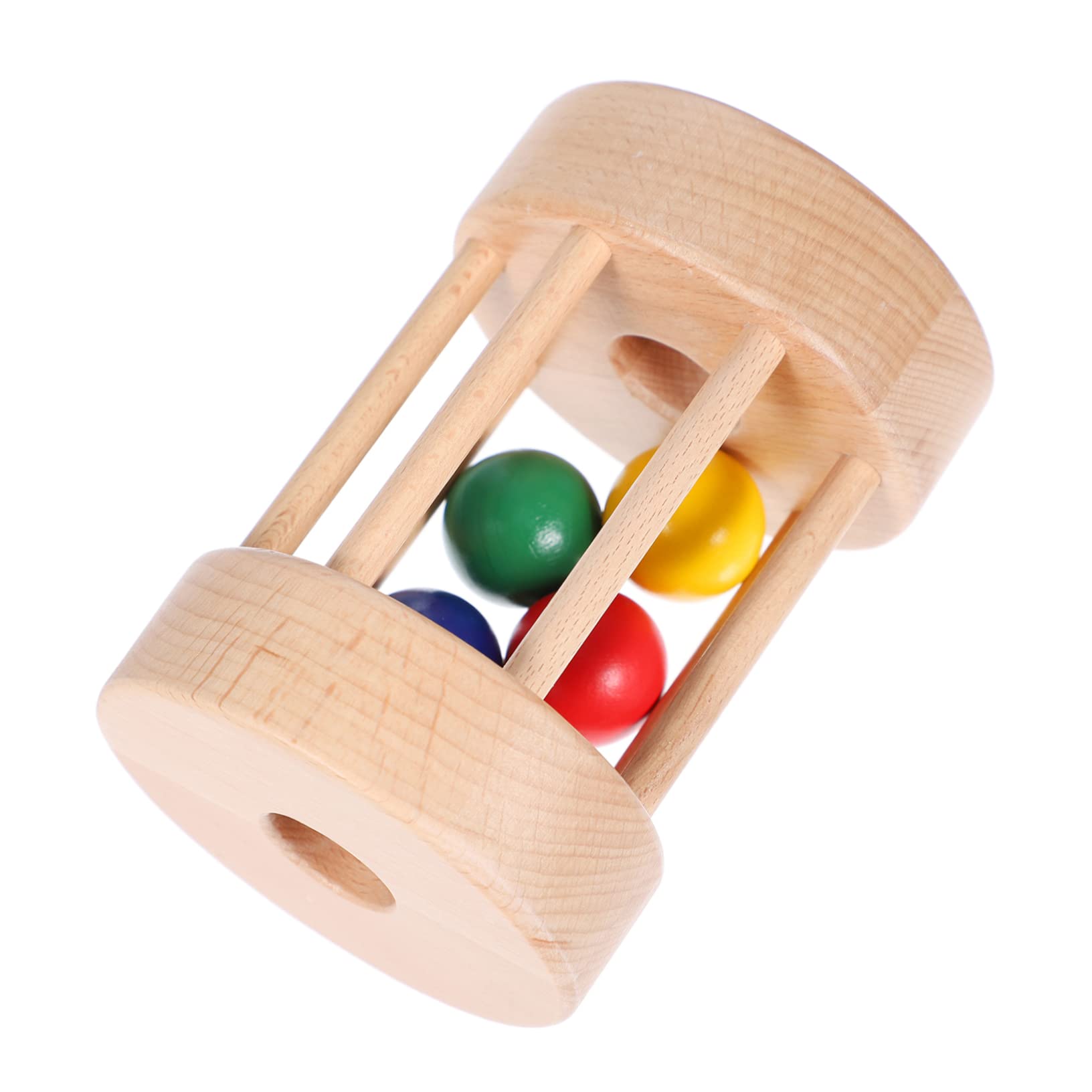 GALPADA Wooden Shaking Drum Early Educational Percussion Instrument for Develops Hand Eye Coordination Motor Skills Safe Wooden Design for Creative Play