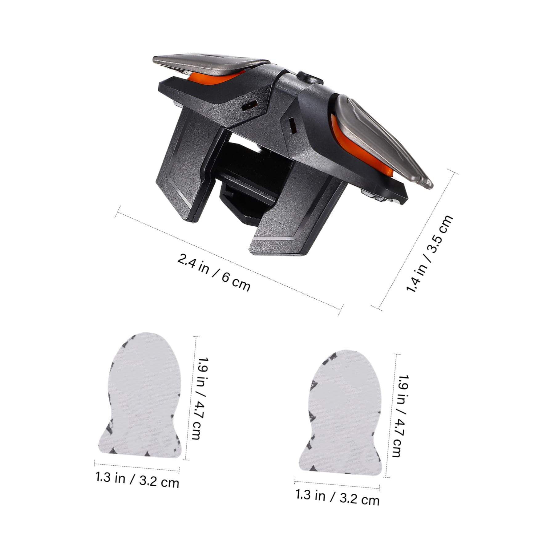 COLLBATH Joystick für Handy Spielzubehör für Mobile Spiele Gaming Handschuhe und Auslöser für Mobile Spiele mit Ladekabel Abs Kunststoff Schwarz