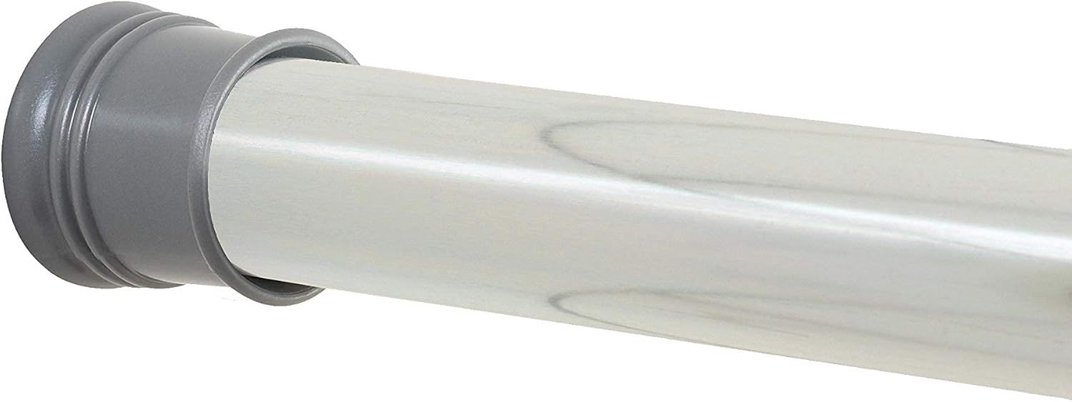 Zenna Home Adjustable Curtain Tension Shower Rod, 72 inches, White : Home & Kitchen