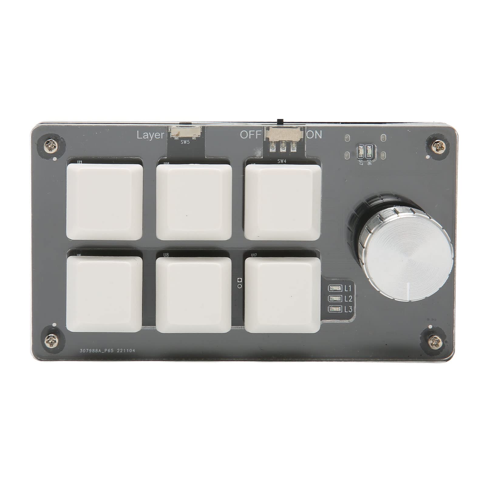 Aramox Mini Tastiera, Connessione a Doppia modalità Plug And Play Tastiera a Una Mano Comunemente Usata Tasto Blu Generale 6 Tasti per Computer (#2)
