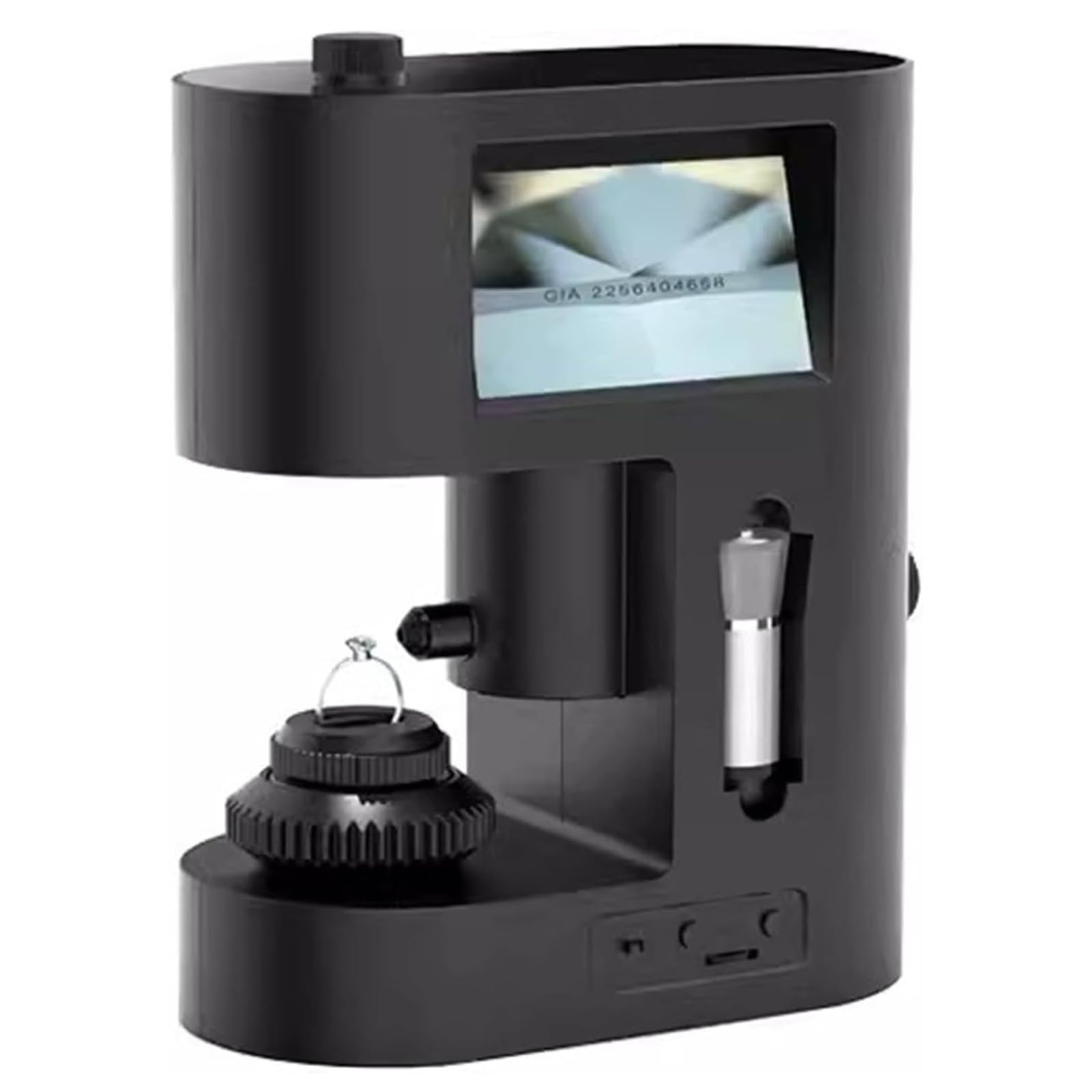 Visualizzatore microscopio diamantato, ingrandimento 30-200x, display a doppio schermo/luce LED, risoluzione 480 x 845 per test e identificazione accurati del diamante