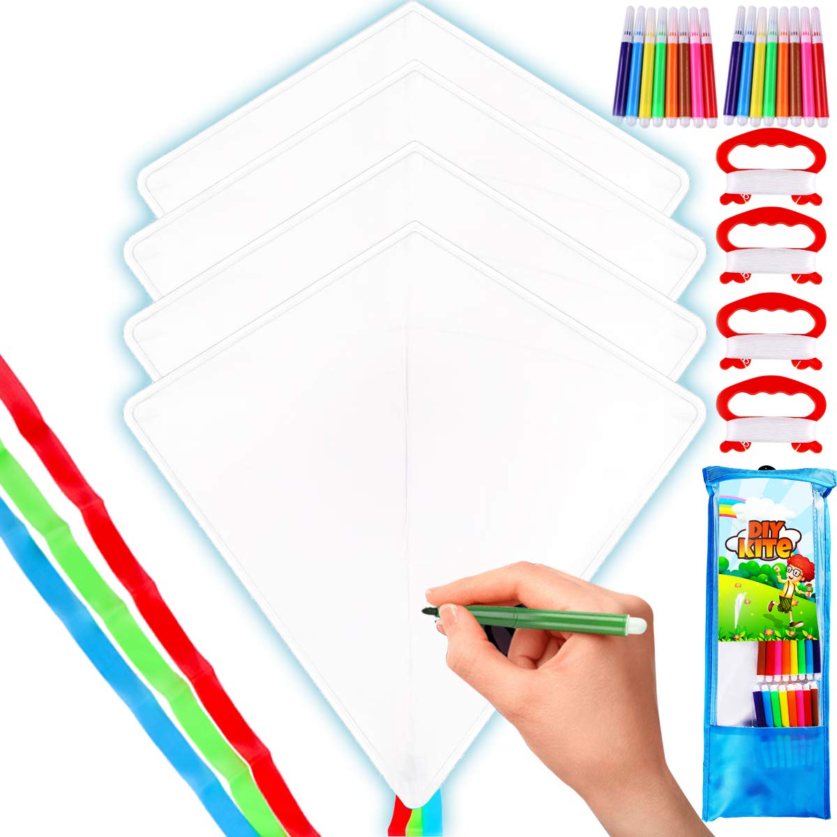 Innorock DIY Kites for Kids Easy to Fly 4Pack Kite Summer Beach