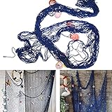 Fischernetz Deko aus Baumwolle mit Farbigen Muscheln