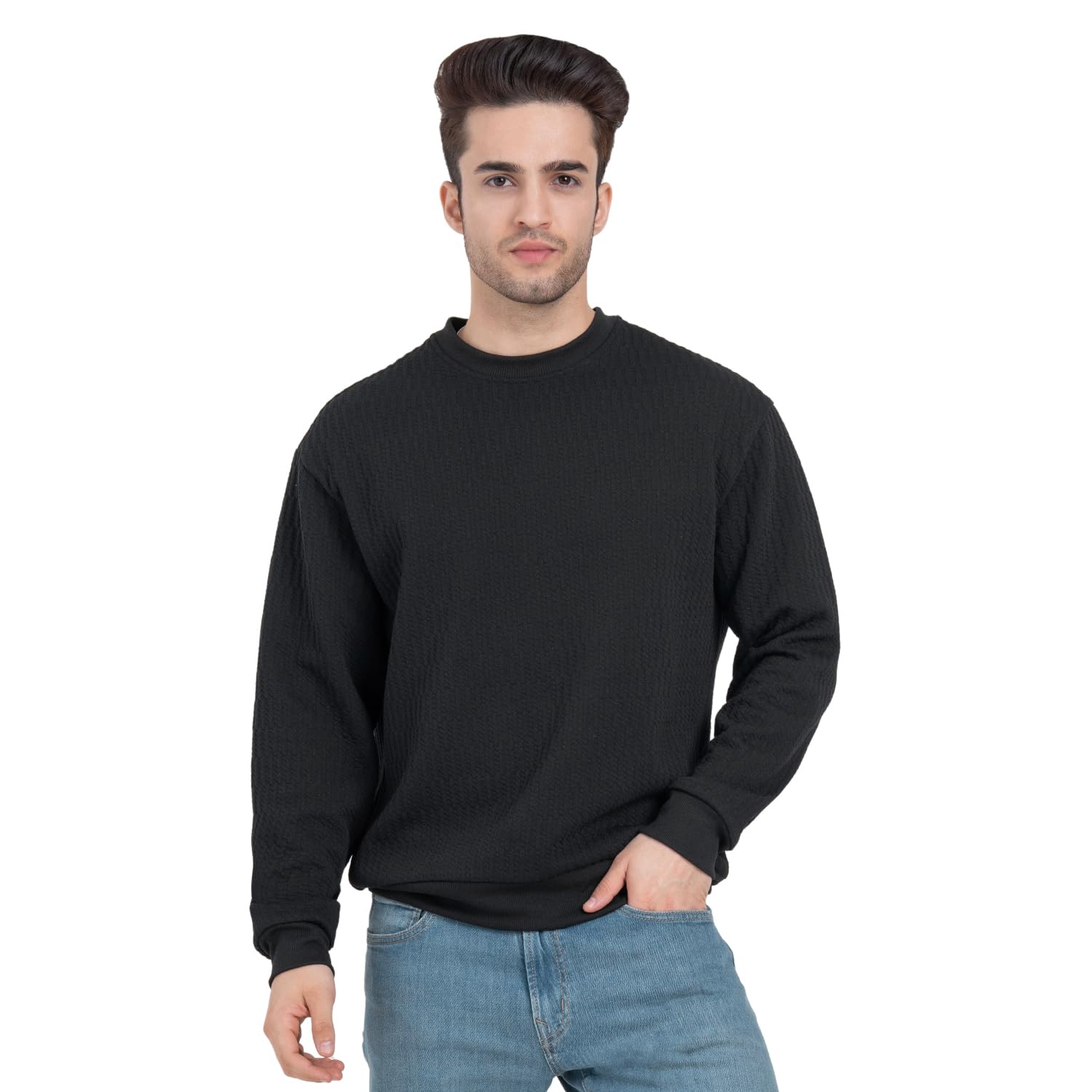 red tape Structured Black Mens Sweatshirts-picture-29