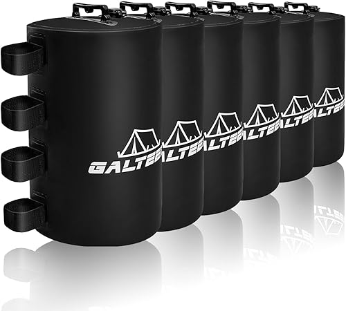 GALTEED Bolsa de peso de agua para toldo, 330 libras, juego de 6 pesas para patas para toldo desplegable, toldos, tienda de campaña, cenador, color