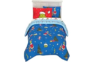 Franco Kids' Grinch Christmas Bedtime Sheet Set