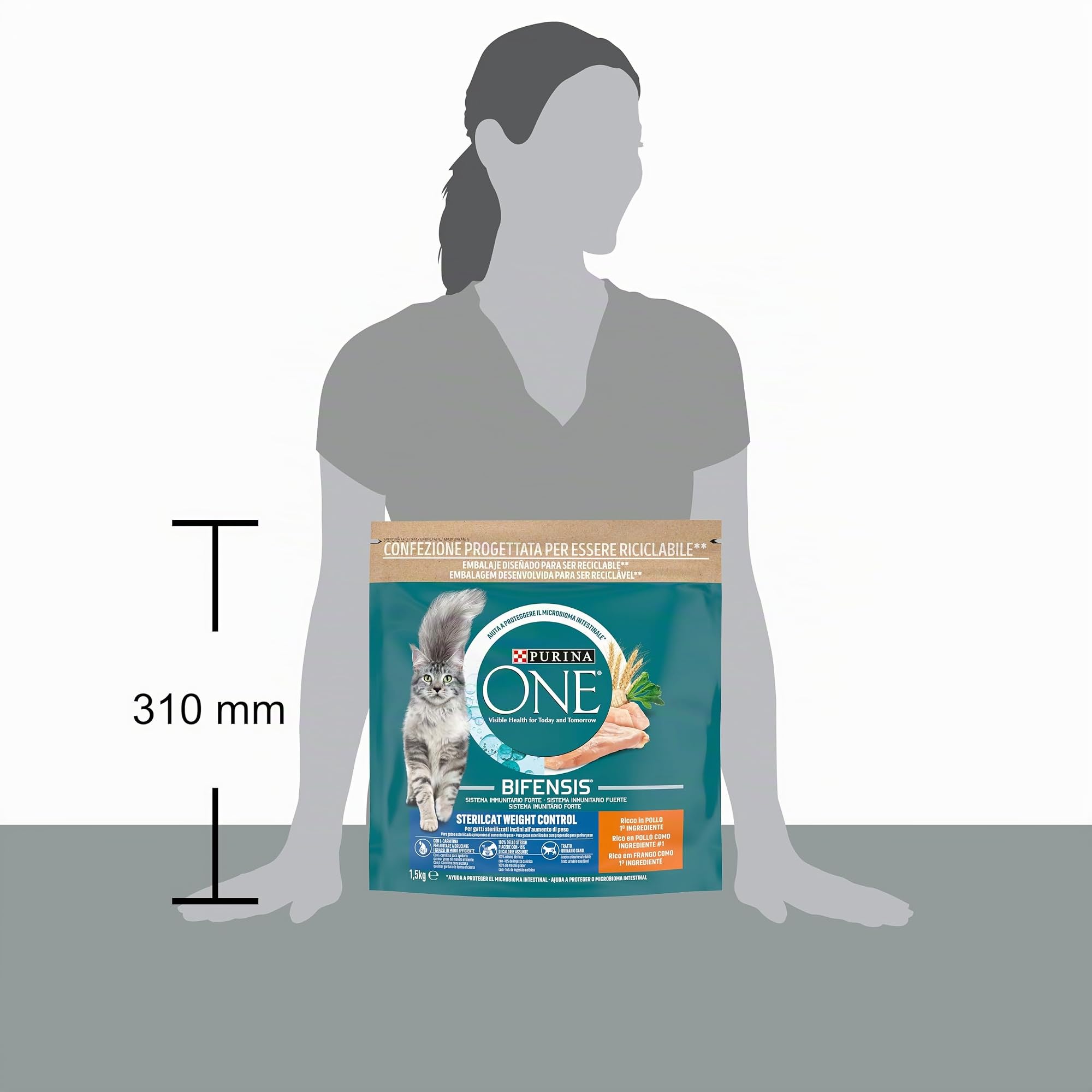 Purina ONE Bifensis pienso Adulto gato control de peso Pavo 6x1,5 kg