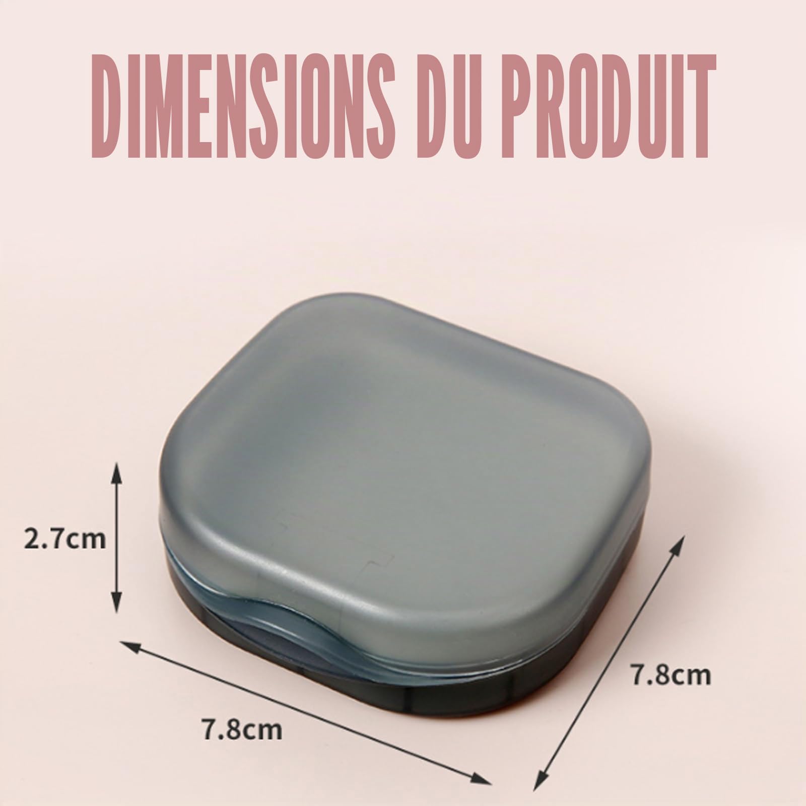 Lot de 2 boîtiers pour appareil dentaire avec miroir - Pour appareil orthodontique