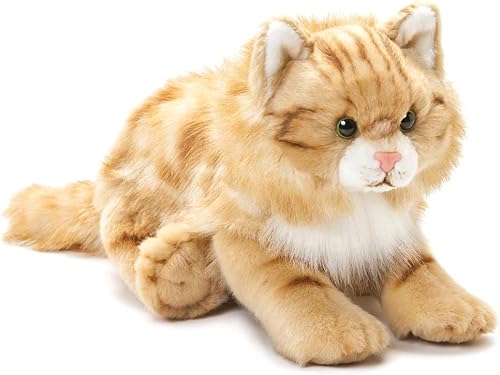 DEMDACO Juguete grande de peluche para niños de Maine Coon Cat a rayas de jengibre