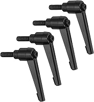 Vista 26 de uxcell 4 perillas ajustables M8 x 0.630 in, rosca macho, botón de trinquete de liberación rápida, perno giratorio para maquinaria de torno
