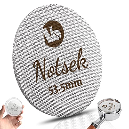 NOTSEK Puck Screen 54mm Espresso Puck Screen for 54mm Portafilter with Acrylic Storage Box Resuable 1.7mm Thickness 150m 316L Stainless Steel Coffee Filter Screen Lower Shower Screen