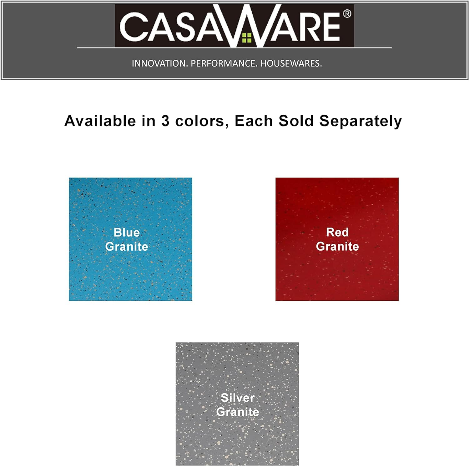 casaWare 2 bandejas planas grandes para hornear galletas, 12.5 x 14 pulgadas con un mango de 1.5 pulgadas, revestimiento antiadherente de cerámica (granito plateado)