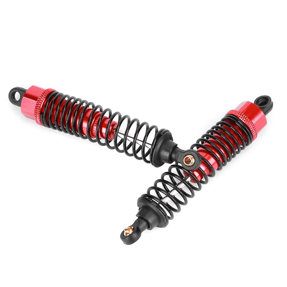 Culnflun RC Car Shock Struts Damper, 2pcs Metal Red Shock Struts Damper, for 1/10 RC Car Model Accessory 60MM 85MM 100MM (100MM)