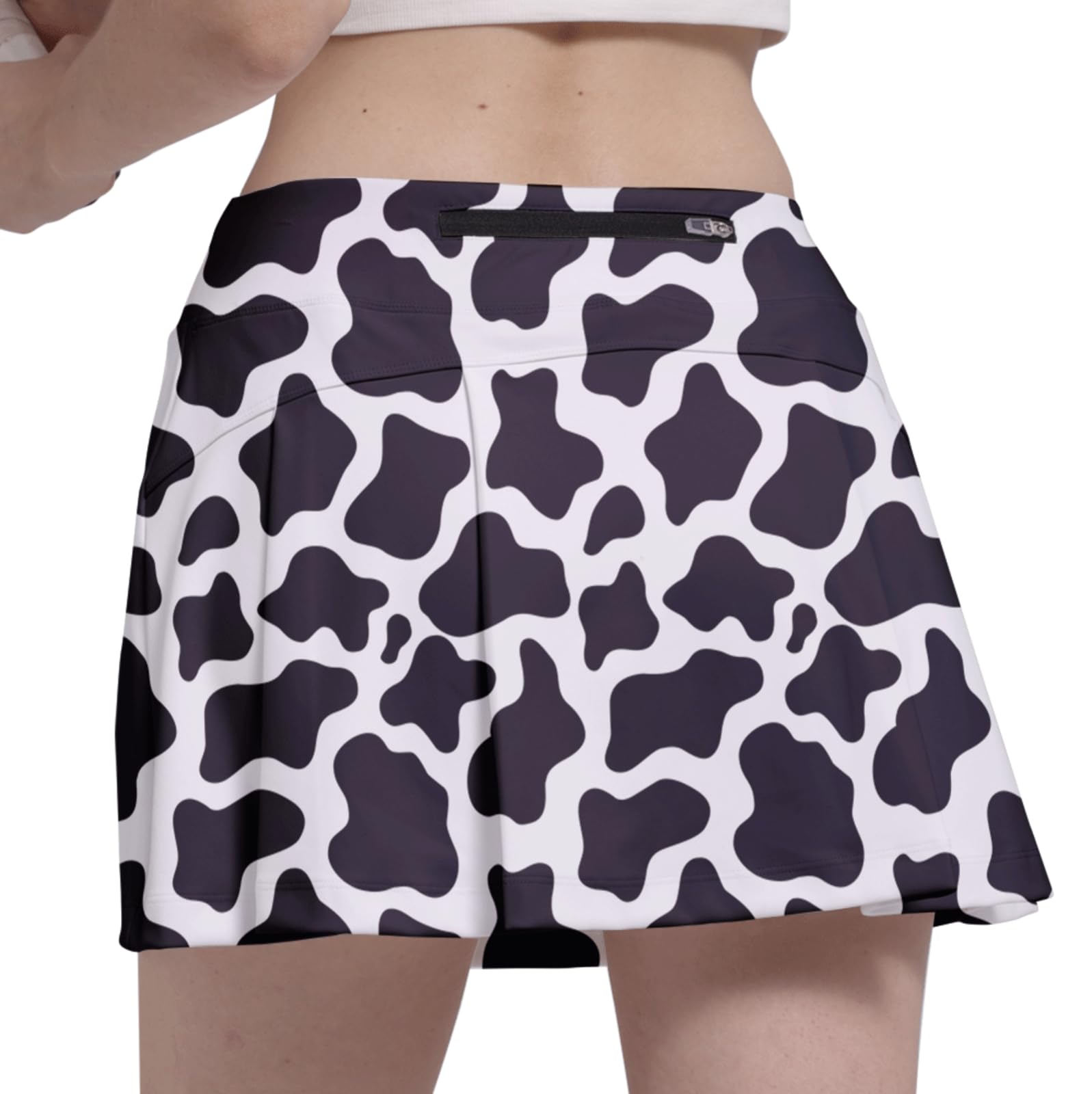 Fodyle Women's Tennis Skirt Short high Waist Pleated Lined Shorts