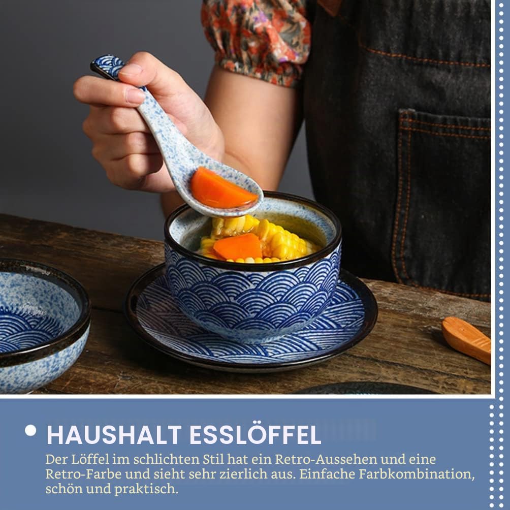 UPKOCH Japanische Multifunktions-Suppenschüssel Mit Deckel 350 Ml Keramik Miso Schüssel Mikrowellenfest Spülmaschinenfest Praktische Haushalts Eintopfschale Für Ramen Und Suppe