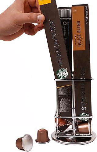 Nespresso - Soporte para cápsulas original, organizador giratorio de 360 grados, carrusel de almacenamiento, cápsulas de café, línea original,