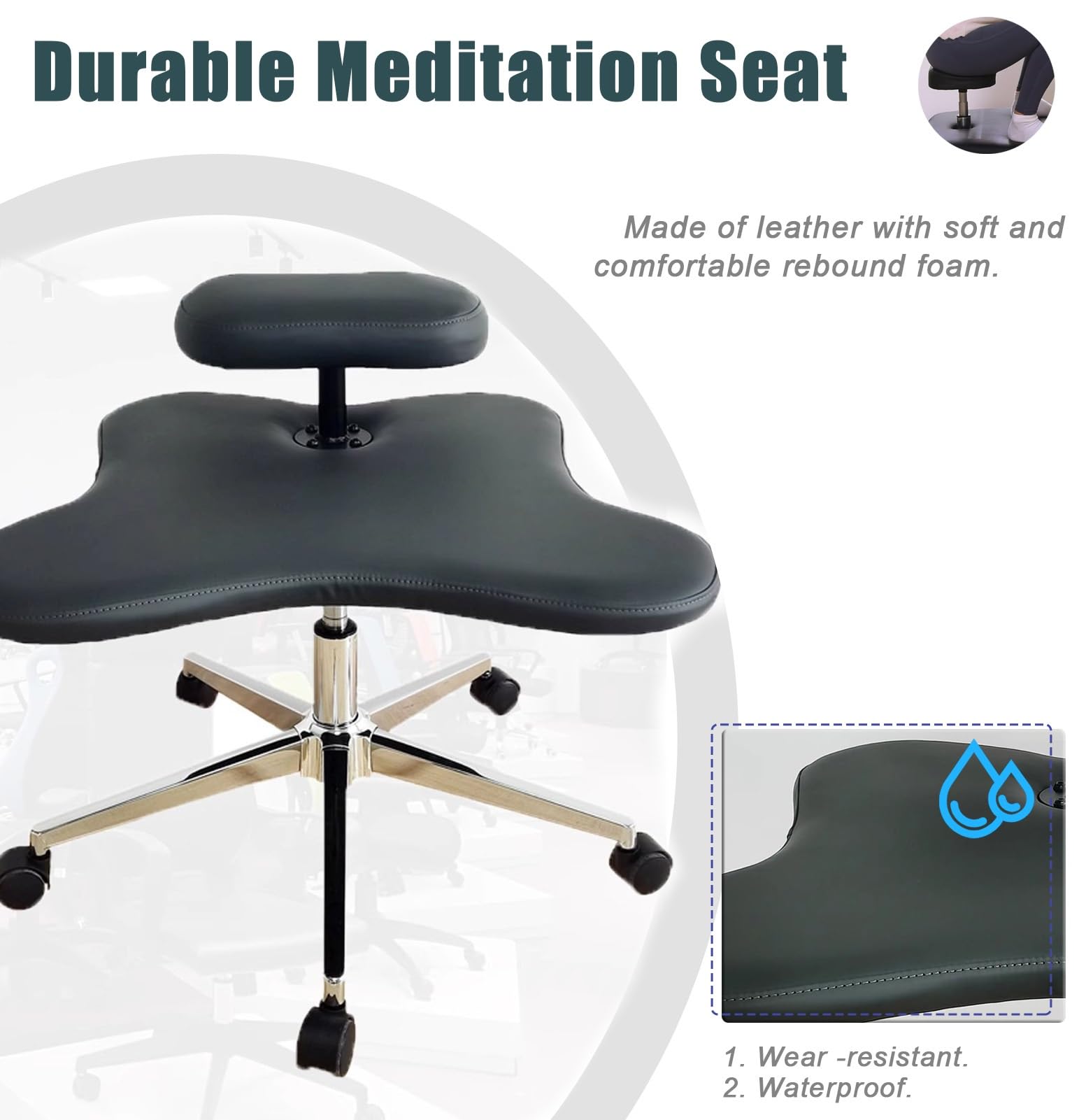 Desk Chair With Foot Rest White Criss Cross Legged Meditation Chair ...
