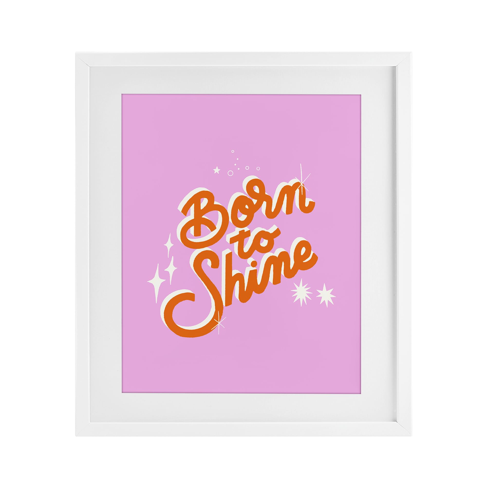 Stupell Industries Coastal White (Textured) Positive Affirmation Shine For Kids, 17 X 21 Inch Framed Print Under Glass