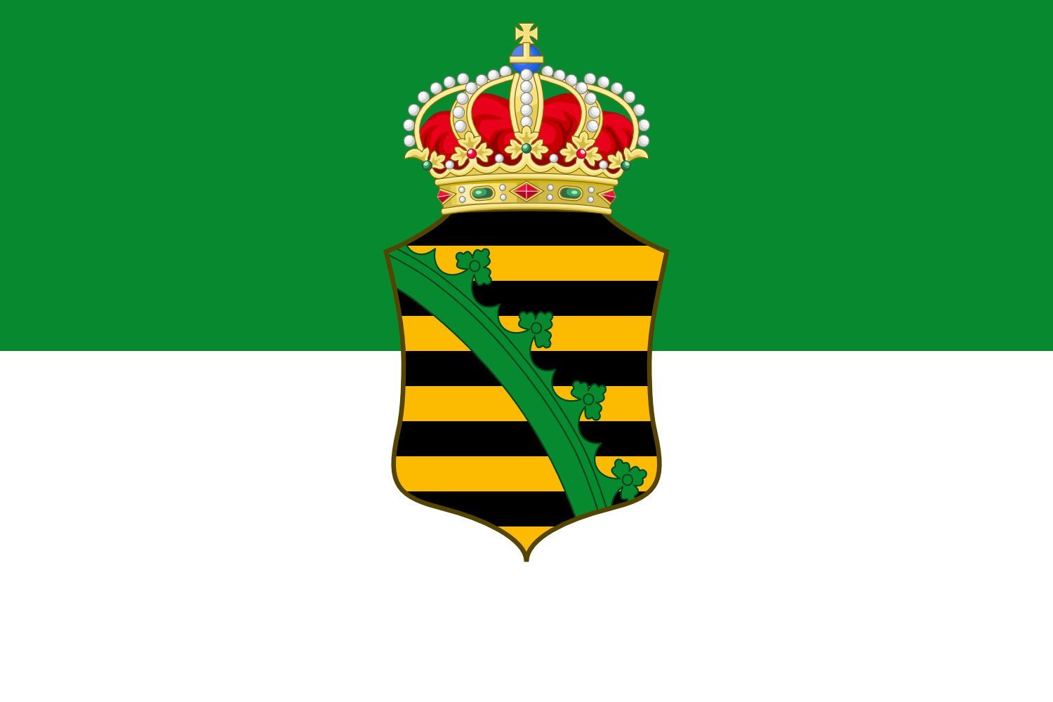 Drapeau Saxe-Altenburg 1893-1918 pour décorer un cabinet de curiosités