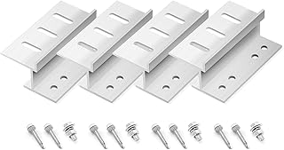 Newpowa Solar Panel Mounting Z Bracket with Nuts and Bolts Supporting for RV, Boat, Wall, Off Grid Roof Installation A Sets of 4 Units Sliver Aluminum