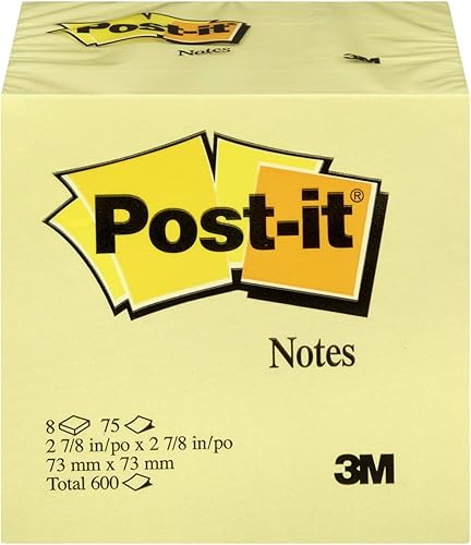 Miniatura 2 de Post-it Notas, Nota adhesiva favorita #1 de Estados Unidos, 3 x 3 pulgadas, amarillo canario, 75 hojas por bloc, seis almohadillas por paquete (5442)