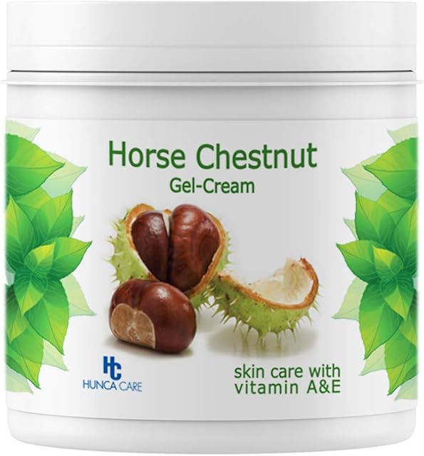 Hunca Care Horse Chestnut Gel Cream, Varicose Veins, Relaxing, Cooling, Soothing Cream for Aching Feet, Legs, Knees, Back, 1 Pack (1 x 500 ml)