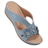 Summer Sandals for Women Slip On Dressy Summer Comfortable Slides Sandals Lightweight Memory Foam Platform Shoes