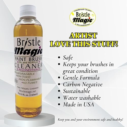 Miniatura 2 de Limpiador y reacondicionador de pinceles de pintura perfecta, acuarela, pintura en aerosol y limpiador de pinceles al óleo, biodegradable, no