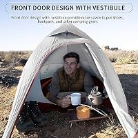 Naturehike Cloud up Pro Zelt 1 Person Leichtes Campingzelt, Einfacher Aufbau Winddicht & Wasserdichtes Kuppelzelt für Outdoor Reisen Trekking (Pro/Hellgrau) – Ansicht 4