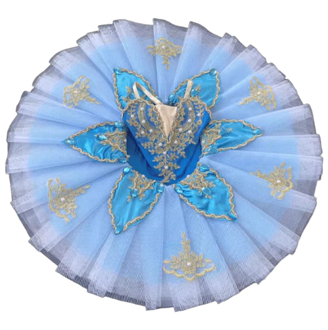 Abito da Balletto tutù per Bambina Costume da Ballo per Bambina Spettacolo di Ballerine tutù per Bambini Abito da Spettacolo di Danza Jazz per Palcoscenico Abito da Allenamento per Spettacoli(110Cm)