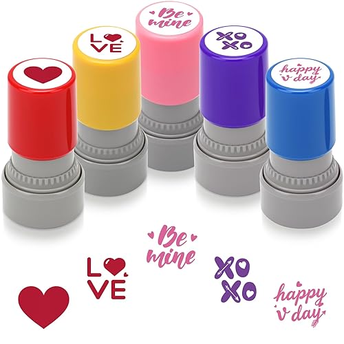 5 Pcs Valentine Day Stamps for Kids, Arts and Crafts
