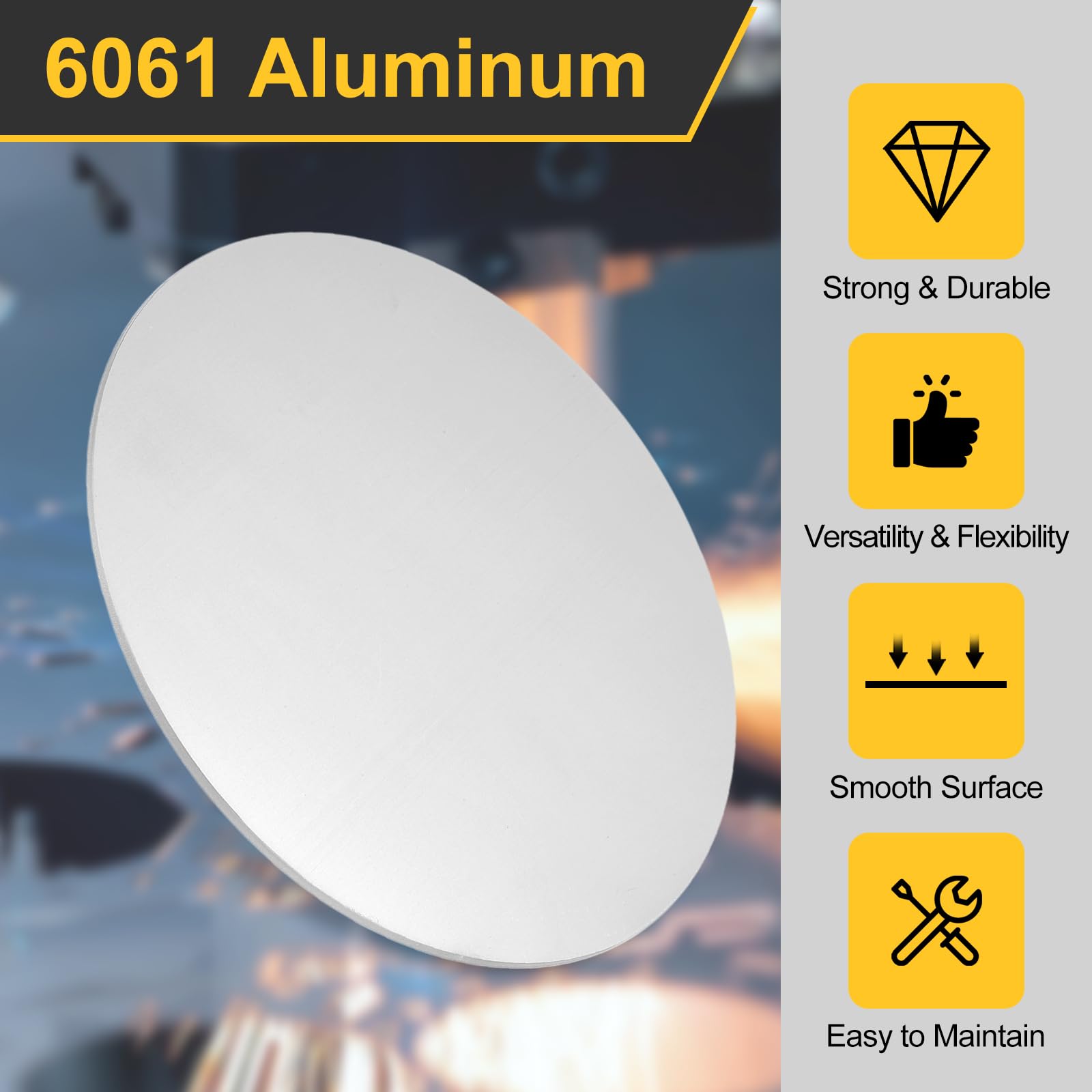 6" Aluminum Discs - 6061 Alloy for Stamping -3