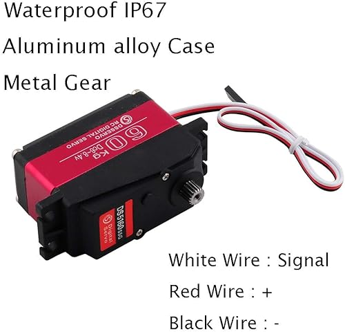 Miniatura 3 de DS5160SSG Servo RC Servo Digital Servo DC6-8.4V Engranaje de metal Gran Torque de alta velocidad IP67 Servo impermeable 270 grados con brazo servo