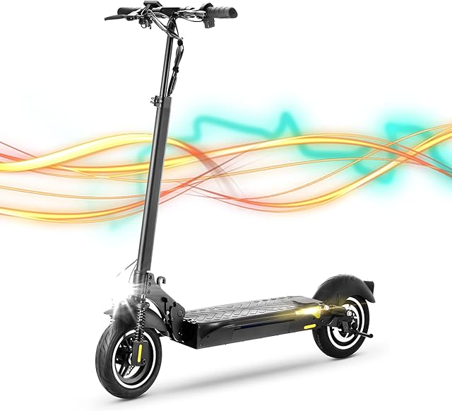 Electric Scooters Adults, Foldable Electric Scooter Adults,48V 13Ah Fast E-Scooter, 45 km Long Range, Double Turn Lights, 10'' Off-road Tires
