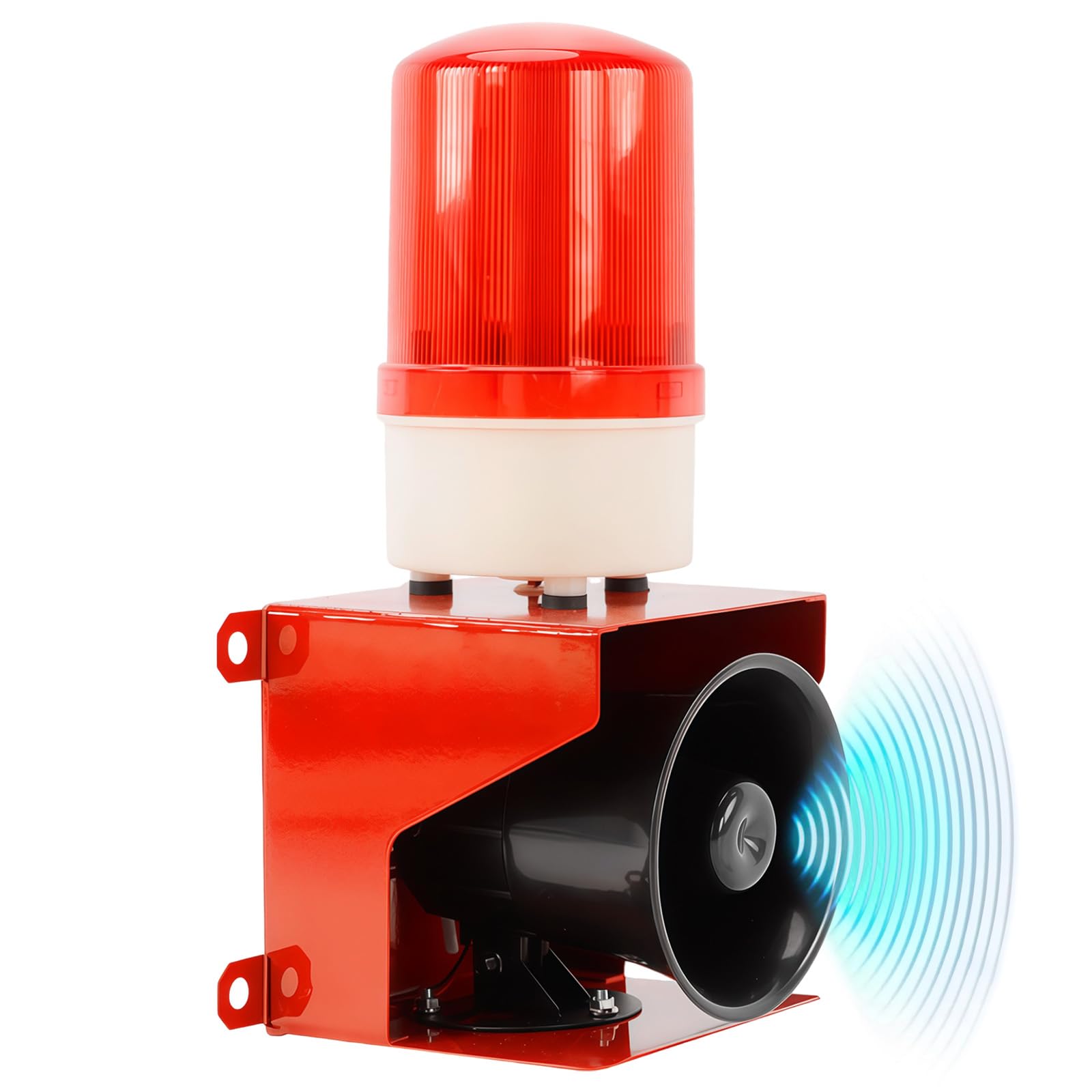 Sirène Industrielle 115 DB étanche IP65 avec Flash 220 V | Voyant d'avertissement pour ports, docks, usines, écoles, maisons