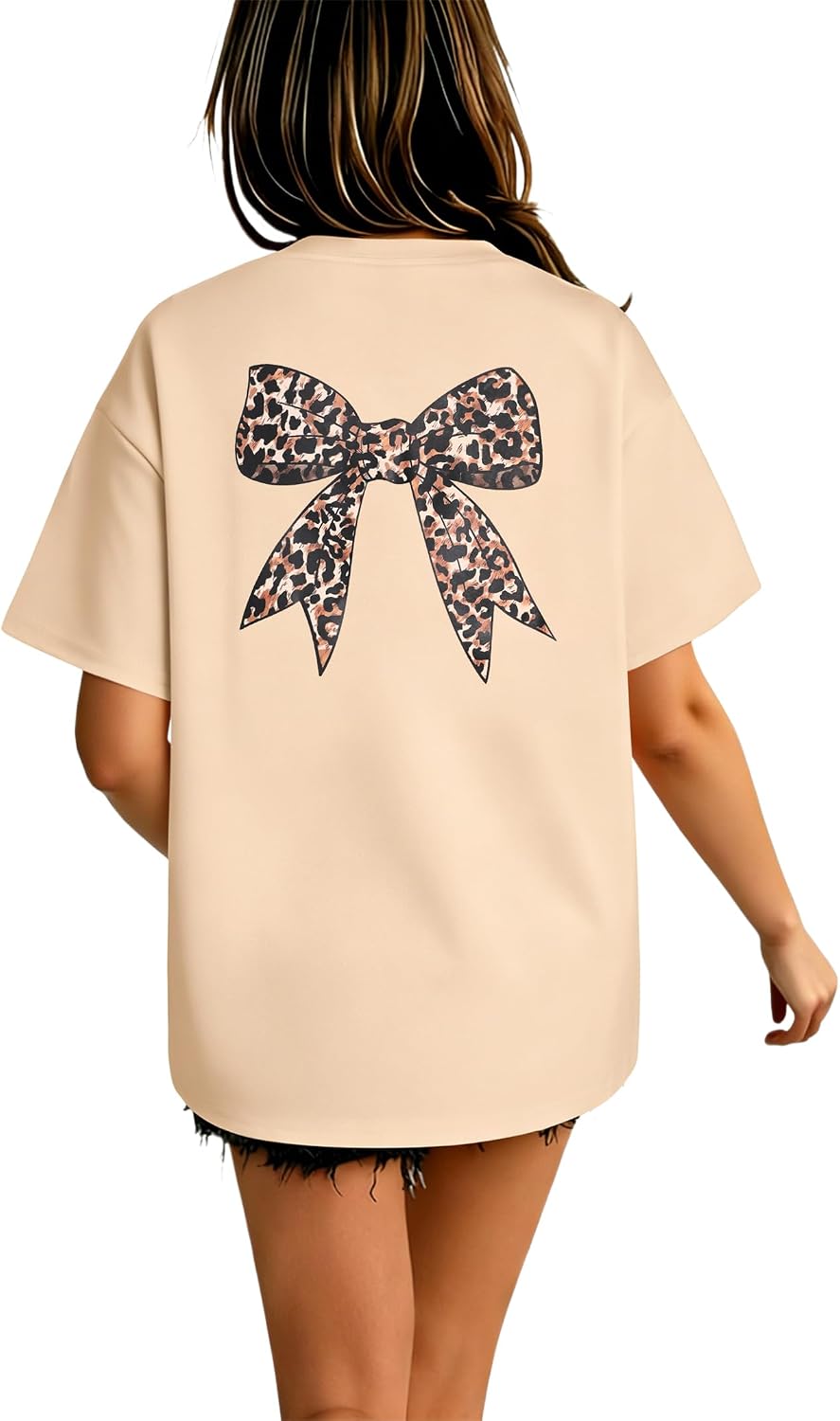 Girls Oversized T Shirt Graphic Tee, Short Sleeve Cotton Tops, Trendy Summer Casual Clothes for Tween Teen Girls 7-14