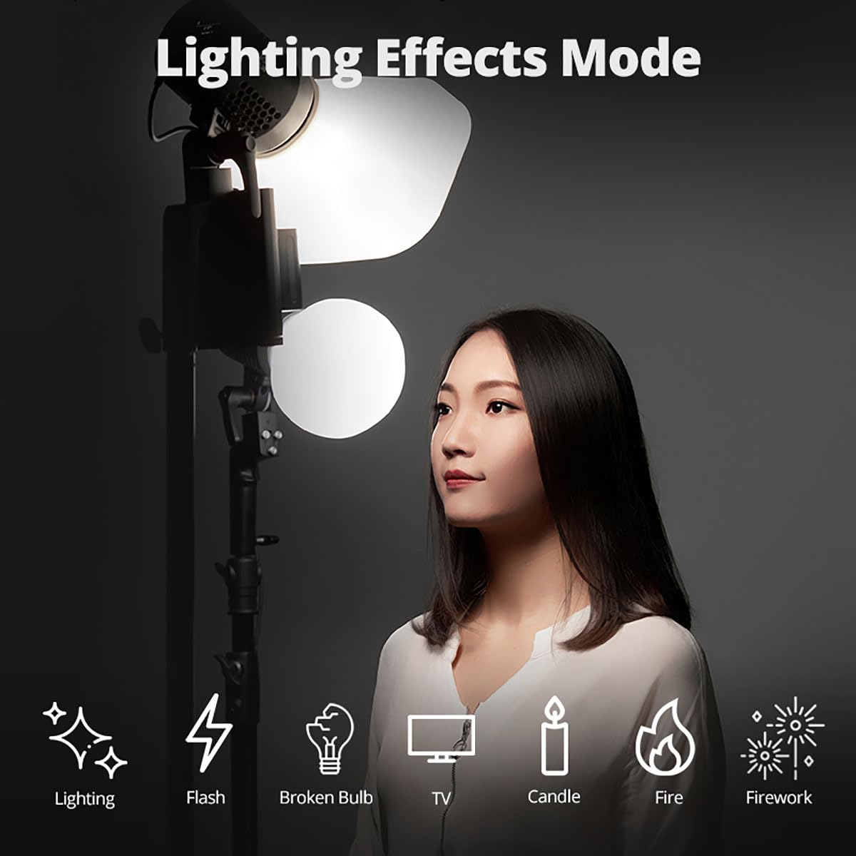 Godox ML30BI 40 W Lumière LED Mode Silencieux przenośna regulacja jasności w ładowaniu litowo-jonowym Avec Power Secteur Externer LED+2 baterie w licie NP970 (prosta lampa ML30BI)